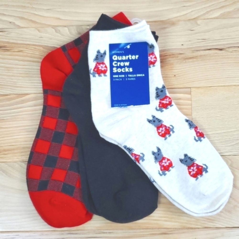 Old Navy Novelty Quarter Crew Socks 3-Pack For Women